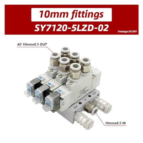 Électrovanne SMC SY7120-5LZD-01 avec commande électrique unique 10mm - 3