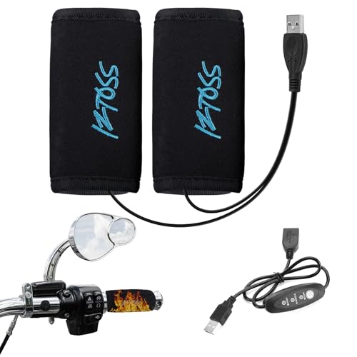 Heizgriffe Motorrad, 22-30mm Griffheizung Motorrad, Universal Motorrads Lenker Heizgriffe, Intelligente Dreistufige Temperaturregelung Heizgriffes Griffheizung Overgrips Für Motorrads Fahrrad