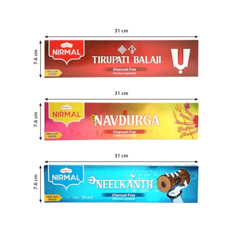 Shubhkart Premium Incense Sticks - Pack of 3 Incense, 210 Sticks Neelkanth, Navdurga & Tirupati Balaji