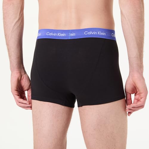 Calvin Klein Men Low Rise Trunk 5pk Green (BLK W Green Bloom WB/BLK W DAZZLIN) M 4