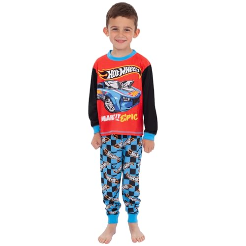Hot Wheels Pajamas | Long Sleeve Boys Pjs | Race Car Pajamas For Boys | Multicolor 9, 102