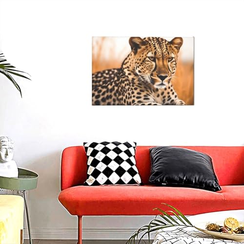Toile murale moderne guépard 30,5x45,7 cm pour tableau salon