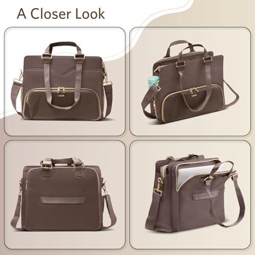 Image of VAYA Zaelia Office Tote Bag for Women with Insulated Lunch Storage, Laptop Work Bag with Removable Shoulder Strap, Stylish Travel & Office Tote