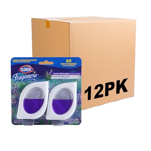 Clorox Fraganzia Peel and Place Air Freshener, Lavender, 2 Ct,12-Pack