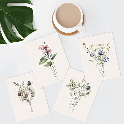 SIGNWIN Poster Forest Wildflower Collage Floral Botanical Print Nature Illustrations Decorative Country/Farmhouse Rustic Cozy Zen for Living Room, Bedroom, Office - 11"x14"x4 — view 2
