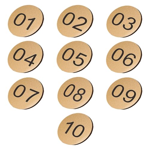 Étiquettes numérotées autocollantes acrylique rondes 1-40 pour rangement