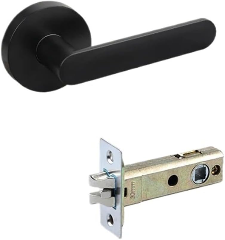 Bathroom Ball Door Lock Round Lock keyless Door Lock(Matte Black 60)