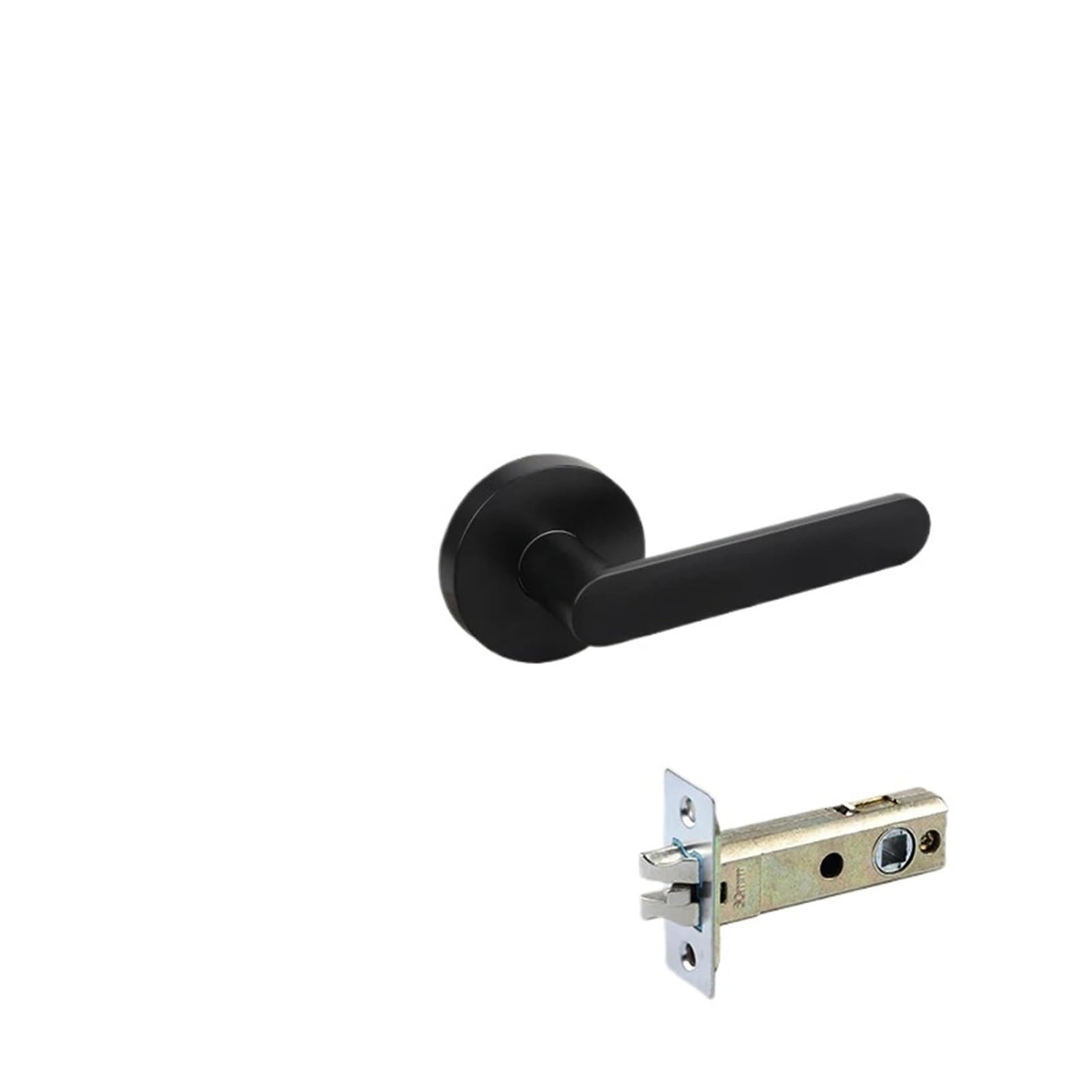 Sjloynwq Matte Black 60 Bathroom Ball Door Lock Round Keyless