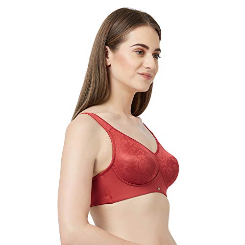 Image of SOIE Women Minimizer Poly Spandex Full Coverage Non Wired Bra