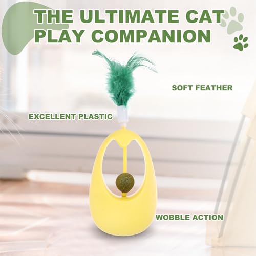 Vaso oscilante de bolas de hierba gatera para el ejercicio de gatitos en interiores activos 5