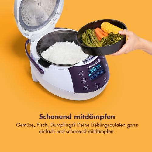 Foto von REISHUNGER Digitaler Reiskocher & Dampfgarer – 1,5L – Grau