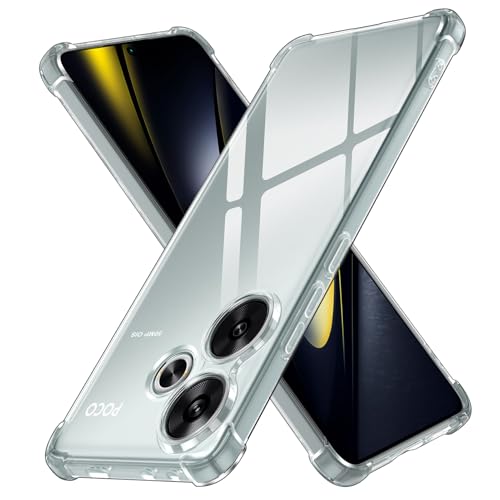 SineOrdo Funda Xiaomi Poco F6 5G Carcasa, Xiaomi Poco F6 5G Fundas Ultrafina Silicona TPU Gel Cover Suave Móvil Case - Transparente