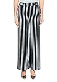 weites Bein s.Oliver BLACK LABEL Damen Loose Fit: Satinhose mit Muster marine fine stripes 46.REG