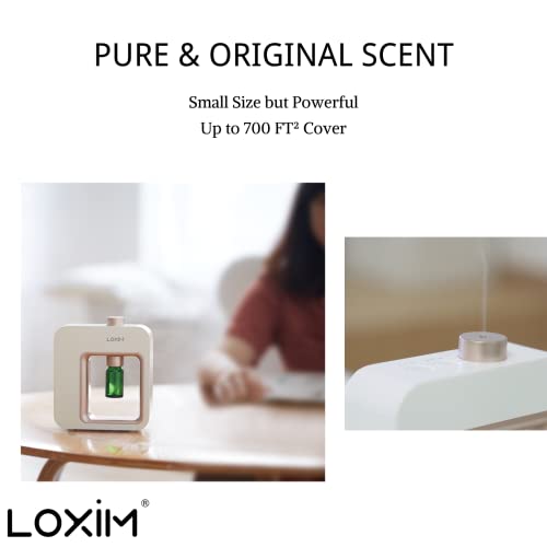 Loxim Pride Aromatherapy Diffuser - Waterless Nebulizing Diffusers For Essential Oils Large Room, No Water & No Heat & Noiseless & Cordless & Battery Operated For Living Room Office Home Car (White) #TOP4