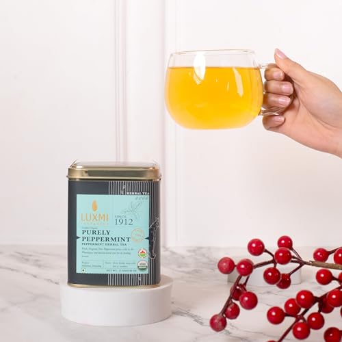 Image of Luxmi Estates Tea Bundle - Vanilla Spice Chai, Lemon Ginger Root & Purely Peppermint | New Years Gift Box I Christmas Gift Hamper | Stress Relief, Bedtime & Detox Tea Collection - Organic Loose Tea | Pack Of 3 | Certified USDA Organic Tea