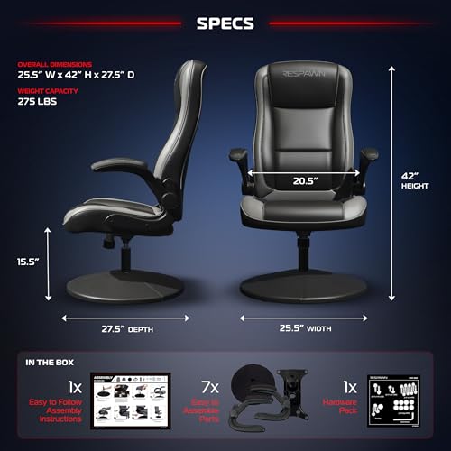 Image of RESPAWN 800 Console Rocker Gaming Chair, Swivel Seat with Lumbar Support
