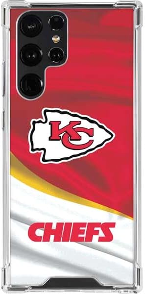 Skinit Clear Phone Case Compatible with Galaxy S24 Ultra - Officially Licensed NFL Kansas City Chiefs Design