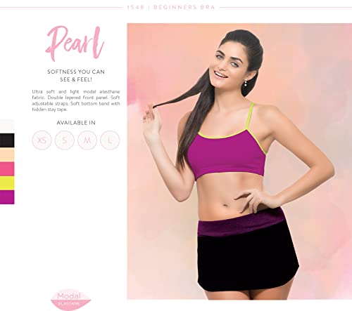 Image of Laavian Women's Modal, Elastane Non-padded Wire Free Beginners Bra