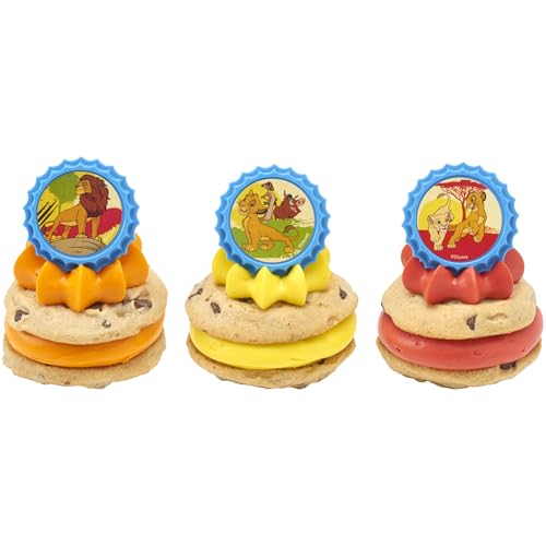 Anneaux de cupcakes Le Roi Lion résistant et alimentaire pour décorer facilement vos desserts