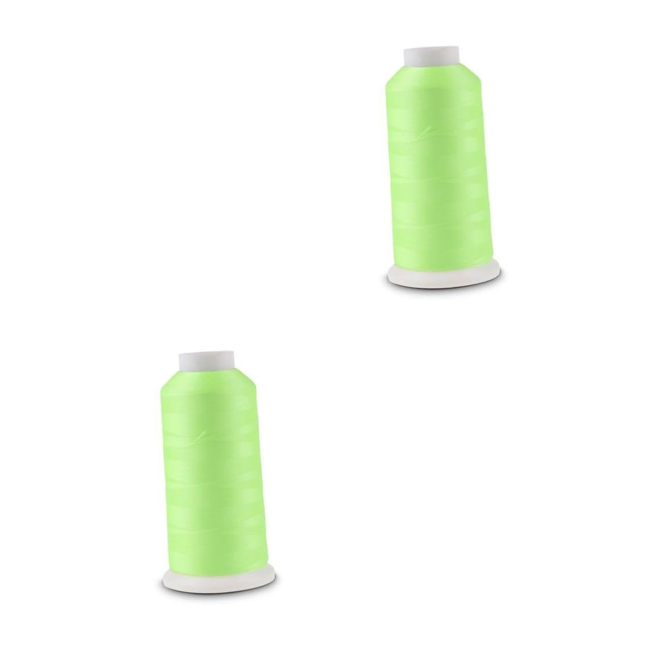 NUOBESTY 2piezas Hilo De Bordar Luminiscente Verde Yards Hilo De Coser Brilla La Oscuridad Para Manualidades Confección y Acolchado