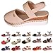 Imagen de Sandalias Plataforma Mujer Alpargatas Esparto Comodas Sandalias De Vestir Verano Cuña Cierre De Hebilla Elegantes Moda Yute Zapatos Cerradas Casual Tacon Sandalia Antideslizantes Fiesta Boda Ofertas