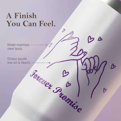 Image of Perch Hydro 1200ml Stainless Steel Tumbler with Handle & Straw | Double Wall Insulated Hot & Cold Flask | Valentine Gift Water Bottle for His & Her, Couples|with Premium Gift Box|Forever