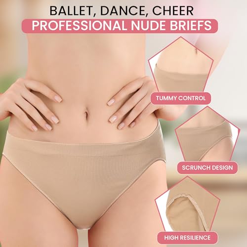 Zenmarkt Dance Briefs for Girls and Women - Mid-Waist Ballet Underwear - Seamless Performance Briefs for Youth and Adults3