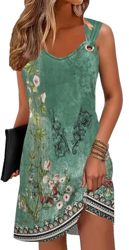 Image of ETCYY Summer Dresses for Women 2026 Vacation Beach Cover Ups Swimsuit Sleeveless Sundresses Casual Loose Tank Sun Dresses