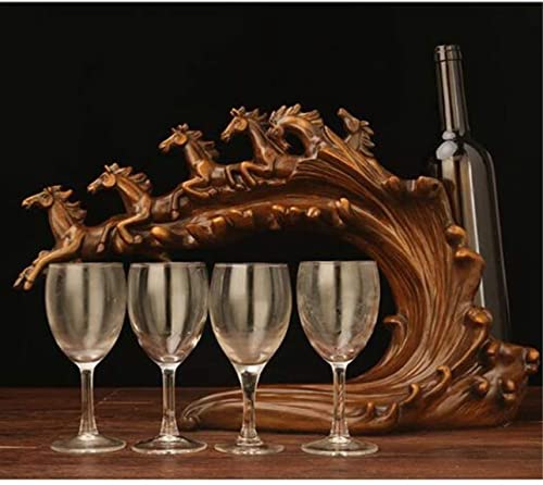 Soporte creativo para botellas de vino en resina 50x17x31 cm miniatura 4