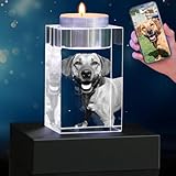 Pet Memorial Gift for Dogs Or Cats, 3D Photo Crystal,Dog Memorial Gifts,Personalized Photo Gift,Customized 3D Engraved Crystal Keepsake