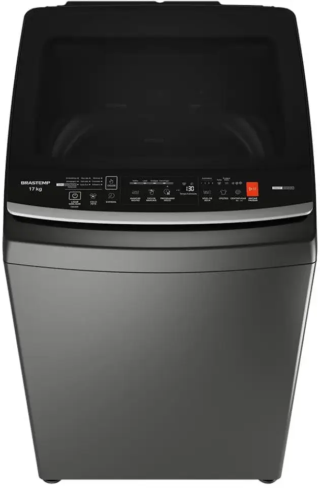 Máquina de Lavar Brastemp 17Kg Cinza Platinum com Design Infinity e Soft Close - BW17LTA 110v