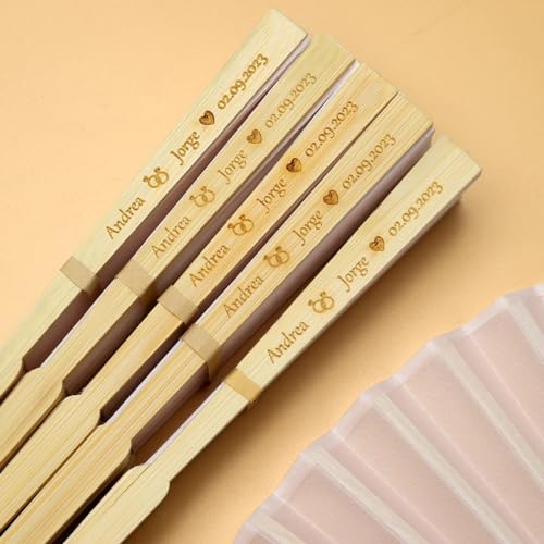 Abanico mano REEG como obsequio personalizado para invitados de boda 7