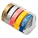 UniPlus 5x 3D Nastro Etichette a Rilievo in Vinile, 9 mm x 3 m Compatibile per Dymo Nastro Goffrato Autoadesive per Dymo Junior Omega Motex E101 E103, Rosa, Giallo, Lago Blu, Argento, Champagne Oro
