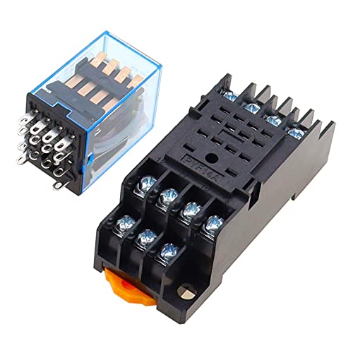 Relé electromagnético MY4 con 4NO 4NC para control multifuncional seguro 6