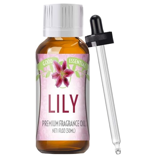Image of Good Essential Professional Lily Fragrance Oil 30ml for Diffuser, Candles, Soaps, Lotions, Perfume (1 fl oz) - Scented Oil for Candle & Soap Making
