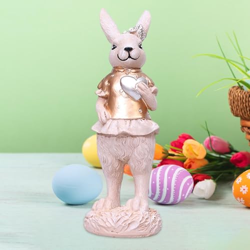 Décoration de Pâques originale et statuette lapin pour intérieur chic - 6
