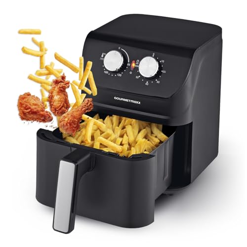 GOURMETmaxx 4 L Varmluftsfritös | Timer, Rostfritt Stål, Energibesparande