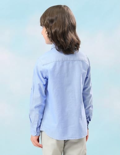 Image of USPA Kids Boys Oxford Solid Regular fit Shirt