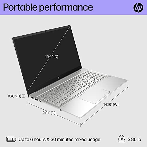 Image of HP Pavilion 15 inch Laptop, FHD Touchscreen, 13th Generation Intel Core i5-1335U, 8 GB RAM, 512 GB SSD, Intel Iris Xe Graphics, Windows 11 Home, 15-eg3010nr (2023)