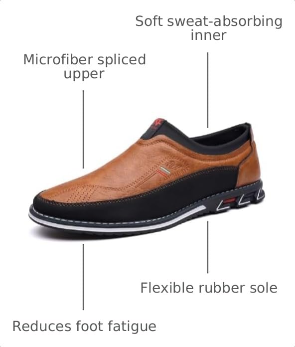 Image of Men's Oxford Business Casual Shoes Office Loafers Dress Comfort Driving Shoes