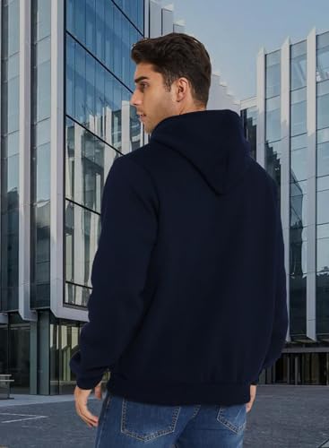 BAYAMO Men's Zip-Up Hoodie,Full Zip Loose Fit Midweight Flannel Hooded Fleece Sweatshirt with Drawstring and Pocket,S-2XL3