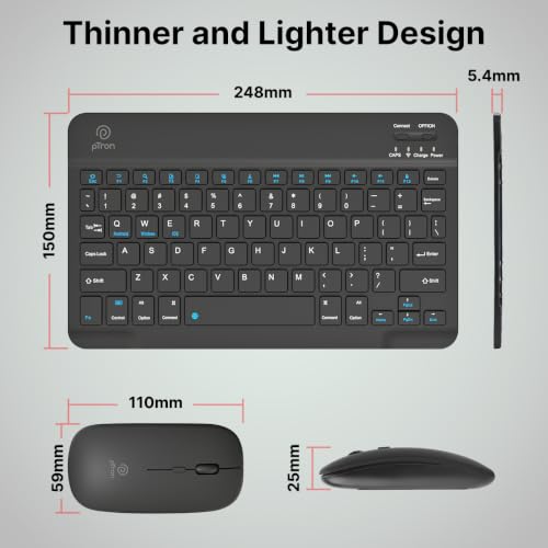pTron Keyvo KW4 Mini Bluetooth Keyboard & Mouse Combo - Image 4