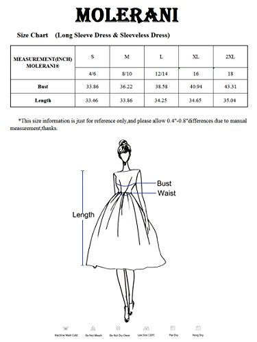 Molerani Women's Casual Swing Simple T-Shirt Loose Dress, Small, Long Sleeve Purple #TOP3