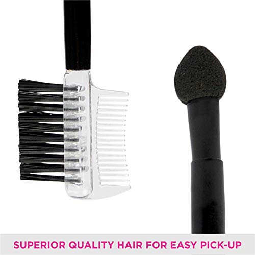 Image of Vega 2 in 1 Mini Make up Brush, Eye Applicator and Eye Groomer (Pack of 2)
