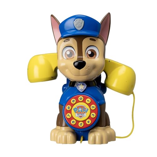 Paw Patrol - Chase Silhouette Phone - Callback Function - with Wheels and Drag Rope - Official Product - +18 Months (Deqube 931PAT15006)