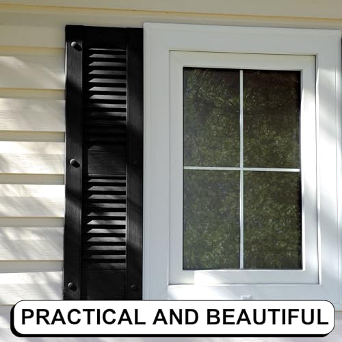 Image of Blulu 200 Pcs 3 Inch Vinyl Shutter Fastener Window Panel Peg Lok Pin Pegs Screws Shutter Spikes Anchor (Black)