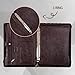 Classic Checkerboard Portfolio iPad pro 13 and Cell Phone Pockets 3 Ring Binder Padfolio Eco-Friendly Leather Portfolio Binder with Zipper Notepad Holder Resume Folder Business Organizer