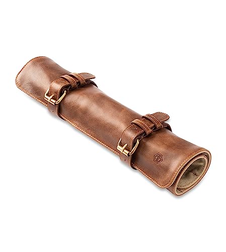 Angus Stoke 14-Slot Leather Knife Case