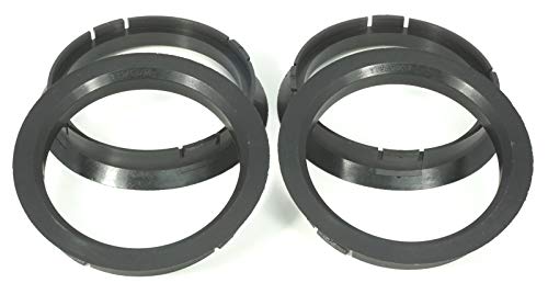 4 anillos de centrado de 72,5 x 63,4/72 5 a 63 4, negro, compatibles con Borbet Cover