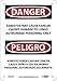 NMC ESD22R National Marker PELIGRO Asbestos Sign - May Cause Cancer Causes Damage to Lungs Authorized Personnel Only, 7 Inches x 10Inches , Rigid Plastic
